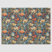 William Morris inspirierte farbenfrohe, lebendige  Seidenpapier (Vorderseite)