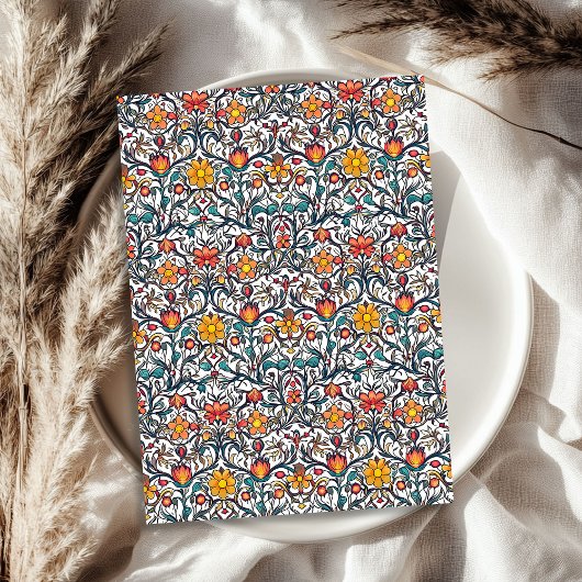 William Morris inspirierte farbenfrohe, lebendige Seidenpapier