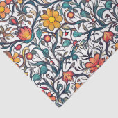 William Morris inspirierte farbenfrohe, lebendige Seidenpapier (Detail)