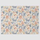 William Morris inspirierte hellrosa Elfenbeincreme Seidenpapier (Vorderseite)