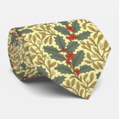 William Morris Inspirierte Holly & Mistletoe Krawatte (Gerollt)