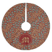 William Morris Inspirierte Holly & Mistletoe Polyester Weihnachtsbaumdecke (Vorderseite)