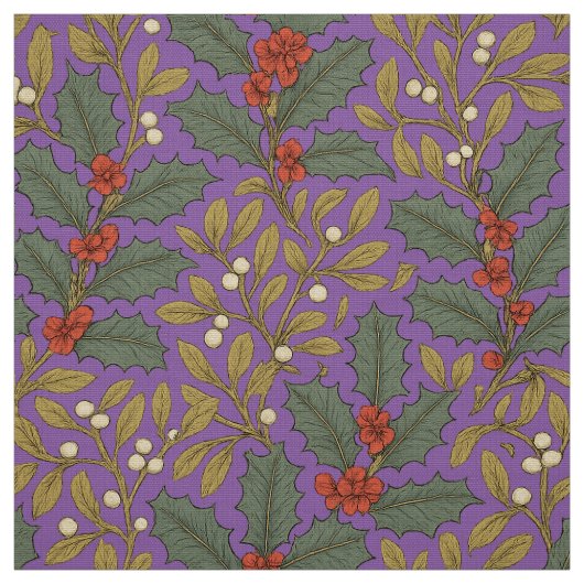 William Morris Inspirierte Holly & Mistletoe Stoff (Muster)
