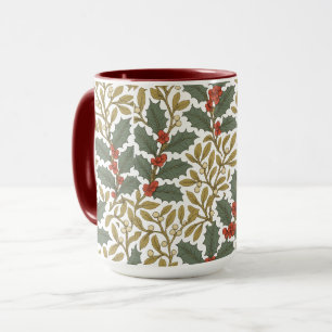 William Morris Inspirierte Holly & Mistletoe Tasse