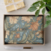 William Morris inspirierte Kupferorange-Salbei Seidenpapier (Geschenk)