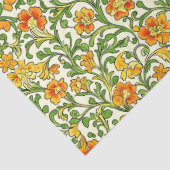 William Morris inspirierte lebendiger grüngelber P Seidenpapier (Detail)