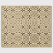 William Morris inspirierte neutrale schwarze Elfen Geschenkpapier (Flach)