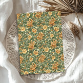 William Morris inspirierte Orangenpastellgrün Seidenpapier