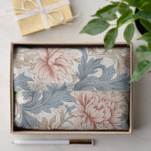 William Morris inspirierte pastellblau, blass pink Seidenpapier (Geschenk)