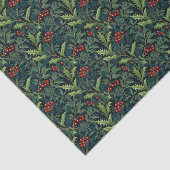 William Morris Inspirierte Red Holly Berry Christm Seidenpapier (Ausschnitt)