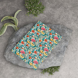 William Morris inspirierte rosa gelbes Kupfer Seidenpapier