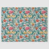 William Morris inspirierte rosa gelbes Kupfer Seidenpapier (Vorderseite)