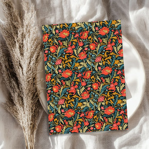 William Morris inspirierte Terracotta Pastellblau Seidenpapier