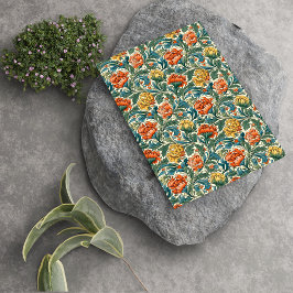 William Morris inspirierte Terracotta Pastellblau Seidenpapier