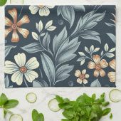 William Morris inspirierter botanischer Stil Muste Geschirrtuch (Gefaltet)