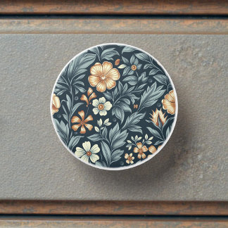 William Morris inspirierter botanischer Stil Muste Keramikknauf