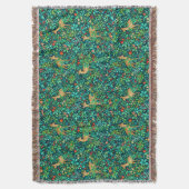William Morris inspirierter Waldhirsch Decke (Vorderseite Vertikal)