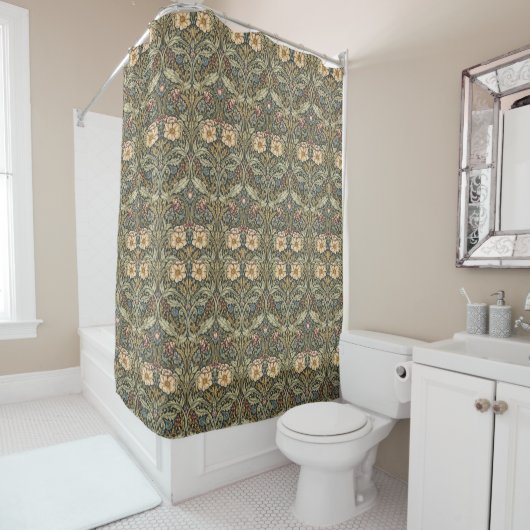 William Morris Inspiriertes Blumenmuster Duschvorhang (Beispiel)