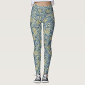 William Morris Inspiriertes Blumenmuster Leggings (Vorderseite)