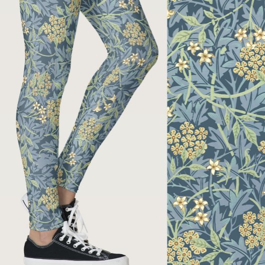 William Morris Inspiriertes Blumenmuster Leggings