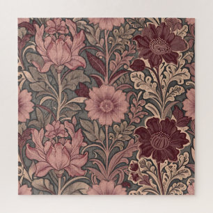 William Morris inspiriertes Blumenmuster Puzzle