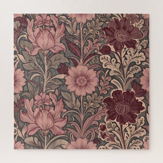 William Morris inspiriertes Blumenmuster Puzzle (Vertikal)