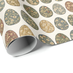William Morris inspiriertes botanisches Osterei Geschenkpapier
