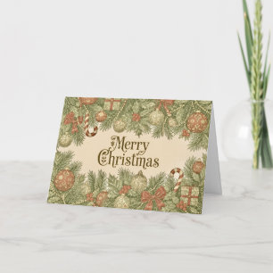 William Morris Inspiriertes Frohe Weihnachten Karte