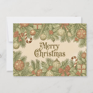 William Morris Inspiriertes Frohe Weihnachten Karte