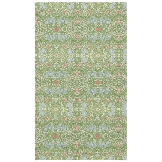 William Morris Iris Blume Foliage Birds Blue Tischdecke (Vorderseite)