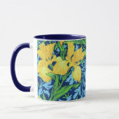 William Morris-Iris, Gelb und Kobalt-Blau Tasse (Links)