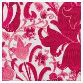 William Morris-Iris und Lilie, Fuchsien-Rosa Stoff (Nahaufnahme)