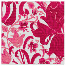 William Morris-Iris und Lilie, Fuchsien-Rosa Stoff