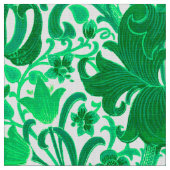 William Morris-Iris und Lilie, Jade-Grün Stoff (Nahaufnahme)