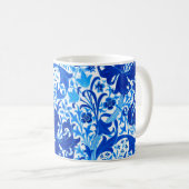 William Morris-Iris und Lilie, Kobalt-Blau Kaffeetasse (VorderseiteRechts)