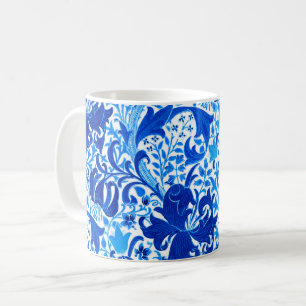William Morris-Iris und Lilie, Kobalt-Blau Kaffeetasse
