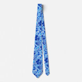 William Morris-Iris und Lilie, Kobalt-Blau Krawatte (Vorderseite)