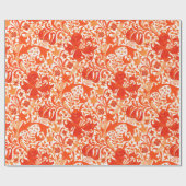 William Morris-Iris und Lilie, Mandarine Geschenkpapier (Flach)