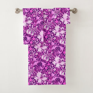 William Morris Iris und Lily, Amethyst Lila Badhandtuch Set