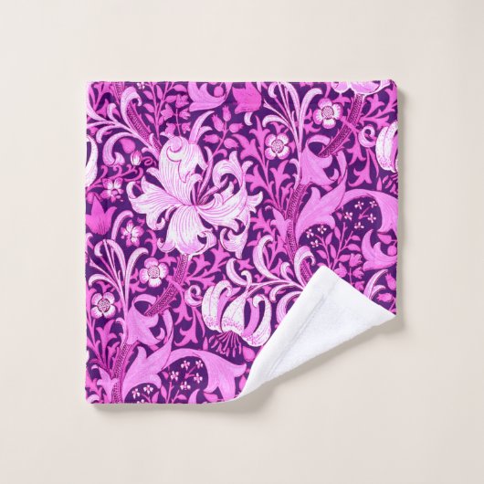 William Morris Iris und Lily, Amethyst Lila Badhandtuch Set (Waschlappen)