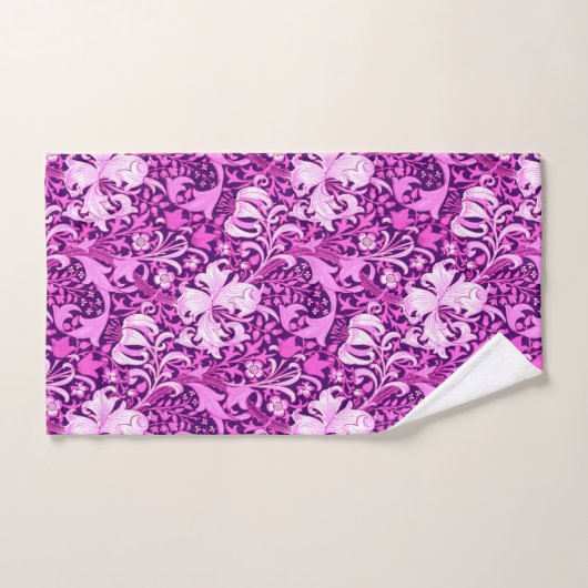 William Morris Iris und Lily, Amethyst Lila Badhandtuch Set (Handtuch)