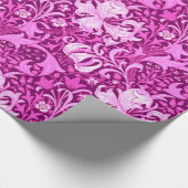 William Morris Iris und Lily, Amethyst Lila Geschenkpapier (Ecke)