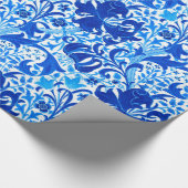 William Morris Iris und Lily, Cobalt Blue Geschenkpapier (Ecke)