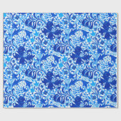 William Morris Iris und Lily, Cobalt Blue Geschenkpapier (Flach)