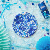 William Morris Iris und Lily, Cobalt Blue Pappteller (Party)