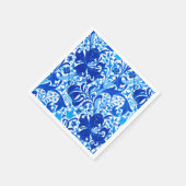 William Morris Iris und Lily, Cobalt Blue Serviette (Ecke)