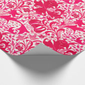 William Morris Iris und Lily, Fuchsia Pink Geschenkpapier (Ecke)