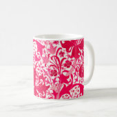 William Morris Iris und Lily, Fuchsia Pink Kaffeetasse (VorderseiteRechts)