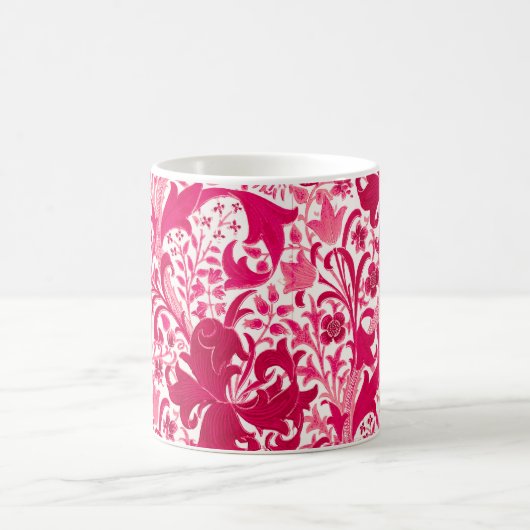 William Morris Iris und Lily, Fuchsia Pink Kaffeetasse (Mittel)