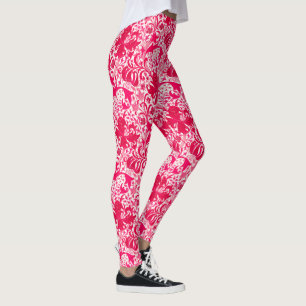 William Morris Iris und Lily, Fuchsia Pink Leggings